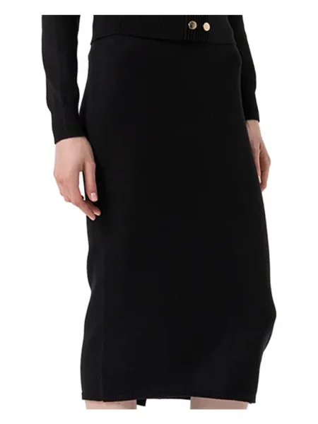 Fustă midi Catrafina până la genunchi negru