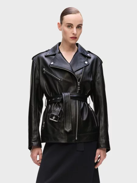 Шкіряна Шкіряна куртка Karl Lagerfeld чорний