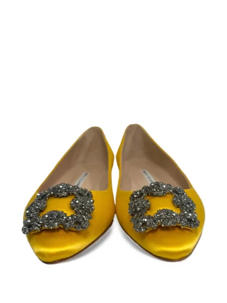 Csatos balerina Manolo Blahnik sárga
