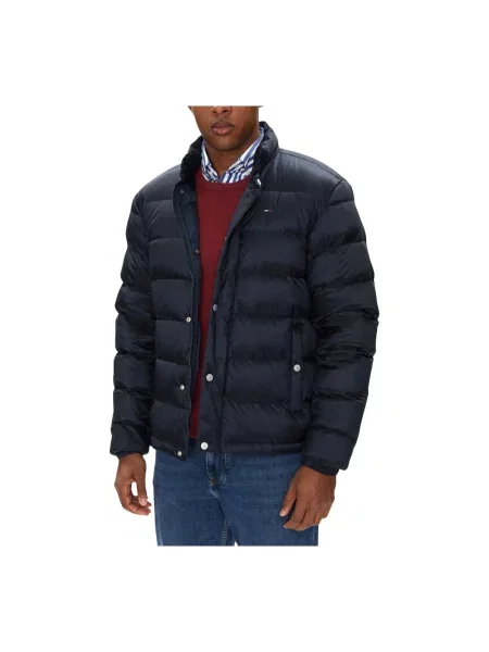 Kurtka pikowana z mieszanka bawełny krój regular fit Tommy Hilfiger granatowa