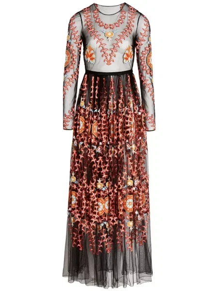 Rochie Giambattista Valli cu broderie din tul de costum negru