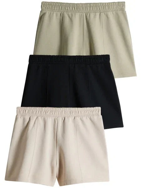 The Set Kalhoty krémová / pastelově zelená černá