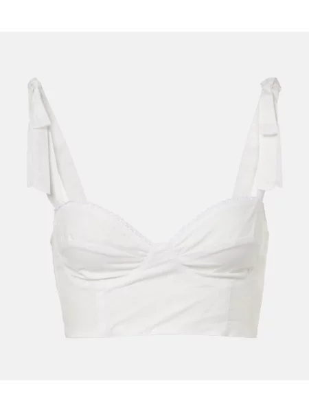 Top Bananhot popelinowy biały