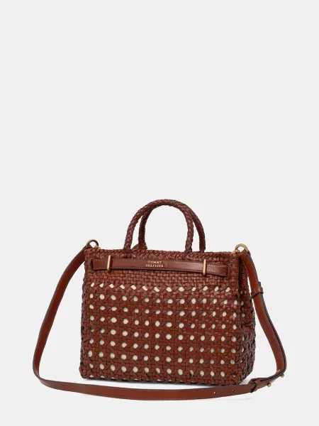 Tommy Hilfiger torebka skórzana brązowa