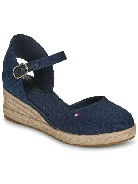 Espadrilles Tommy Hilfiger Mid Wedge Espad Closed Toe sötétkék