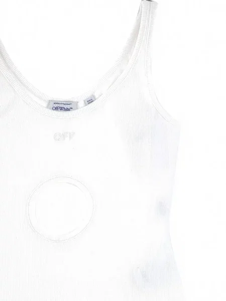 Top Off-white tricotate alb