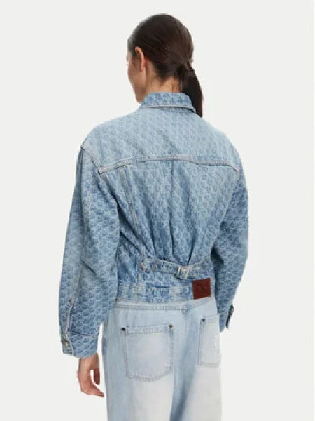Calvin Klein Jeans Džínsová bunda Oversize modrá