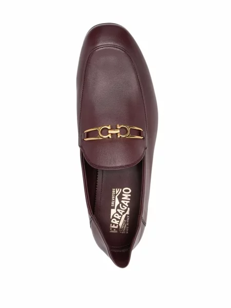 Pantofi loafer Ferragamo cu cataramă roșu