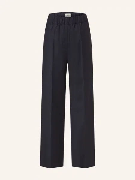 Weekend Max Mara Flanelové Kalhoty Hateley tmavě modrá