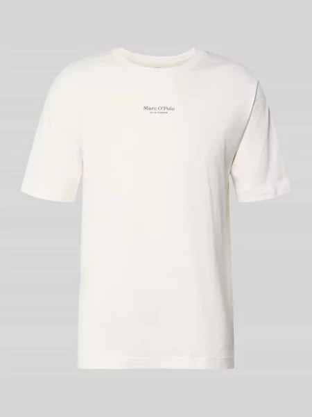 T-shirt o kroju regular fit z czystej bawełny Marc O'polo biała
