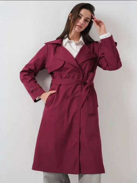 Bigdart Přechodný kabát Trenchcoats burgundská červeň