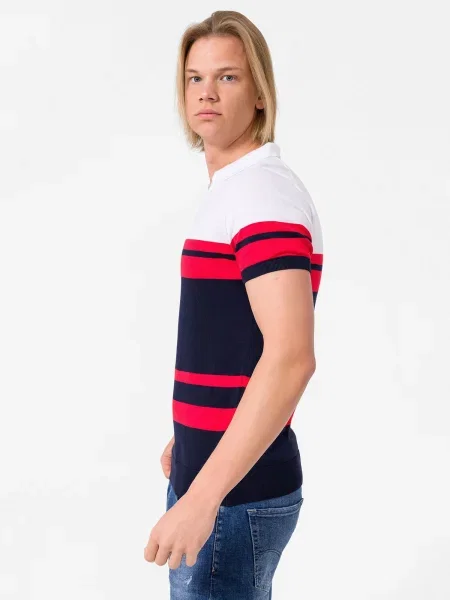 Dandalo Póló tengerészkék / piros fehér