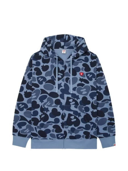 Hanorac cu glugă Apee™ By *a Bathing Ape® cu model camuflaj albastru
