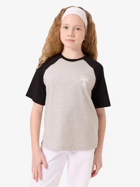 Tommy Life Majica TOMMY T-Shirt mit lockerer Passform Rundhalsausschnitt und Schriftprint miks