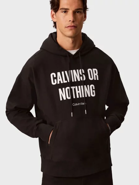 Махрове худі Calvin Klein чорне