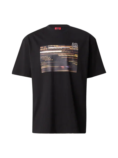 HUGO Tricou Daveley_RB Negru alb