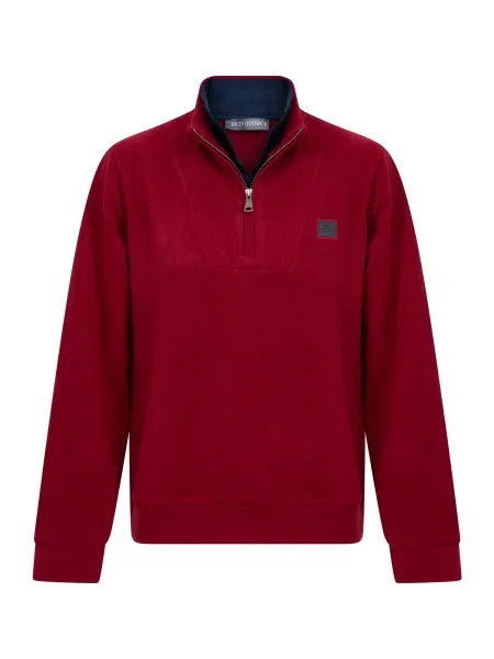 Jacey Quinn Pulover bordeaux roșu