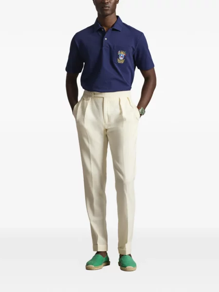 Ριγέ δερμάτινος κάλτσες Polo Ralph Lauren με κορδόνι μαύρο