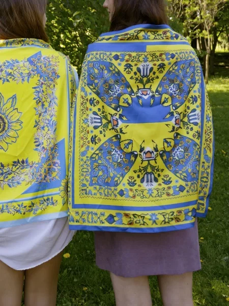 Шелковый платок Myscarf желтый