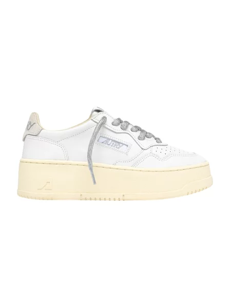 Sneakersy Autry skórzane na platformie białe