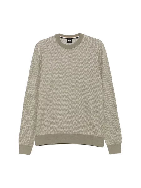 Sweter Hugo w kratę zielony