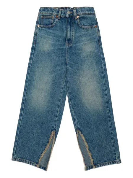 Jeansy straight leg dziecięce Mm6 Maison Margiela niebieskie