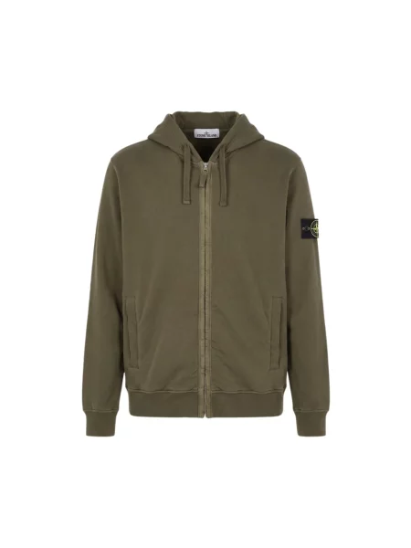Bluza rozpinana Stone Island z kamieniami zielona