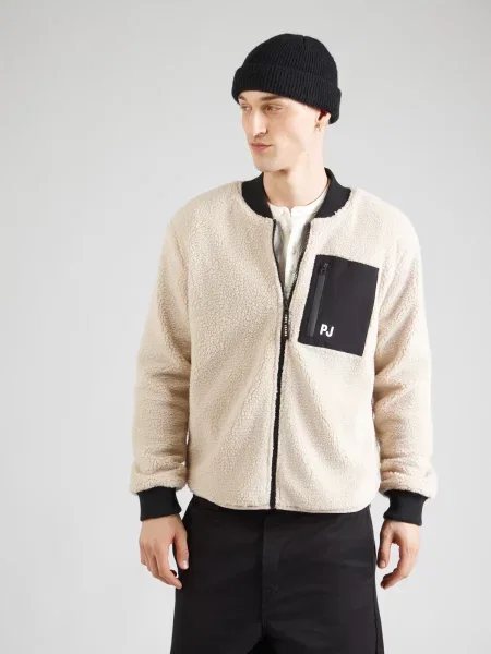 Pepe Jeans Jachetă fleece bej negru