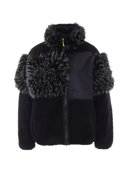 Garnitură de blană geacă Jetset din fleece negru
