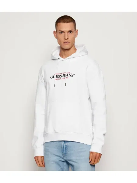 Guess Jeans Hanorac American Tradition alb