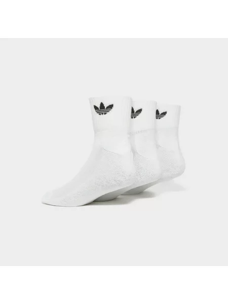Ponožky adidas Mid Ankle Socks White/ White/ Black M bílé