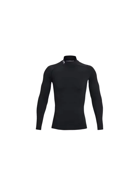 T-shirt Under Armour Hg Armour Comp Mock LS Black/ White S czarna