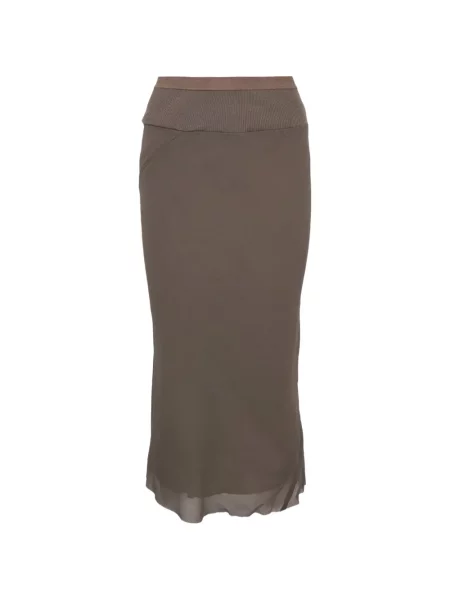 Fustă midi Rick Owens maro