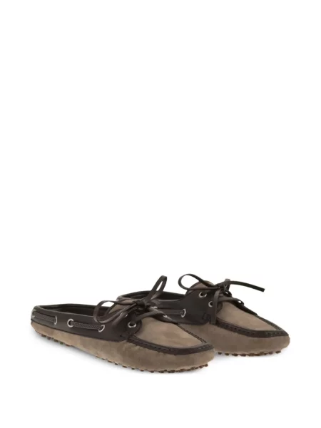 Mules Brunello Cucinelli σουέντ καφέ