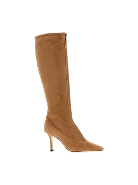 Botki Jimmy Choo zamszowe brązowe
