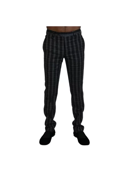 Сhinosy Bencivenga w kratkę eleganckie szare