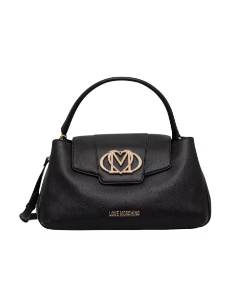Love Moschino torebka z imitacji skóry czarna