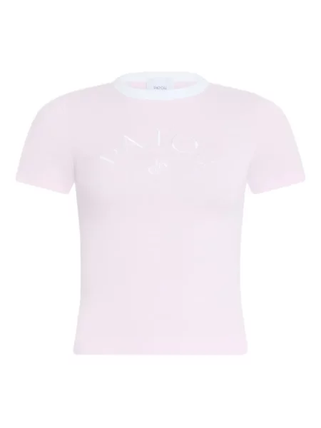 Tricou Patou cu broderie roz