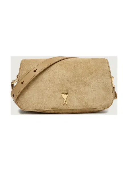 AMI Paris Geantă pe umăr PARIS PARIS | piele întoarsă bej