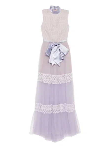 Rochie Saiid Kobeisy din dantelă de costum violet