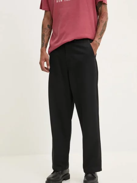 Панталон Vans с кройка тип чино черно