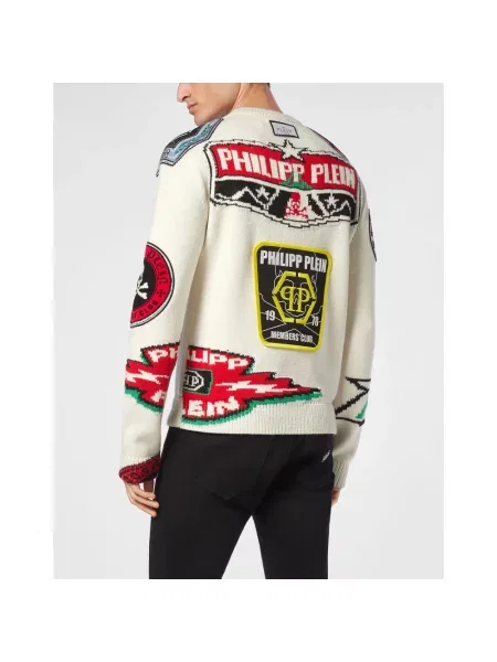 Sweter Philipp Plein biały
