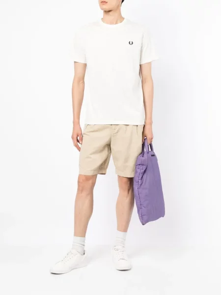 Siuvinėtas marškinėliai Fred Perry balta