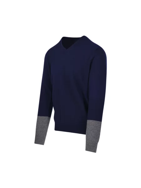 Sweter Comme Des Garcons wełniany niebieski