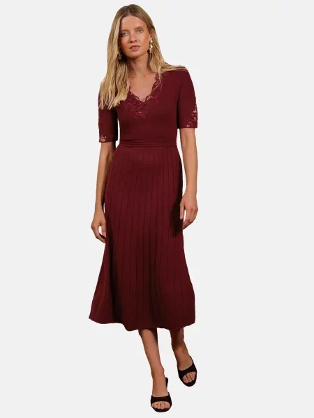 Love & roses Rochie burgundy roșu