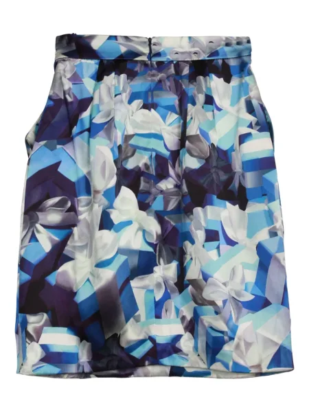 Spódnica plisowana Mary Katrantzou w kwiatki z nadrukiem niebieska