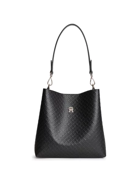 Kabelka Tommy Hilfiger Th Icon Shoulder Bag Mono čierna