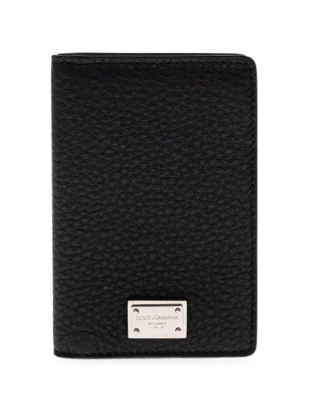 Portofel Dolce & Gabbana din piele cu autograf negru