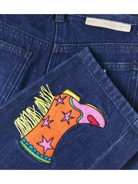 Gyerek széles szárú farmer Stella Mccartney kék