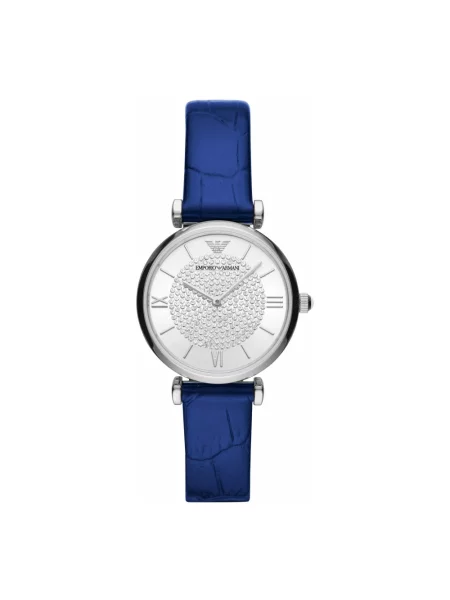 Zegarek Emporio Armani klasyczny z paskiem niebieski